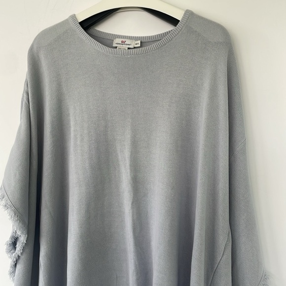 Vineyard Vines Sweaters - Vineyard Vines Women’s Oversized Fringe Poncho Sweater Cotton Pull Over XS / S